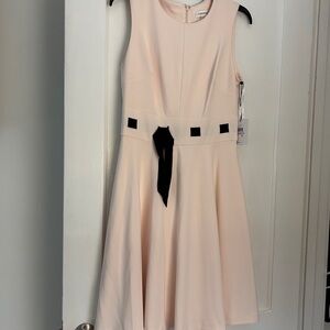 Calvin Klein Soft Pink Dress with Black Detail